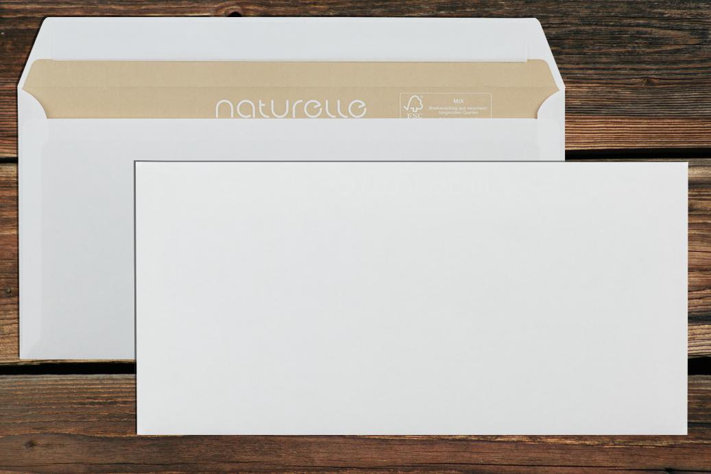 Briefhüllen DL 110x220 mm Haftklebend Cremeweiß 90 g/qm